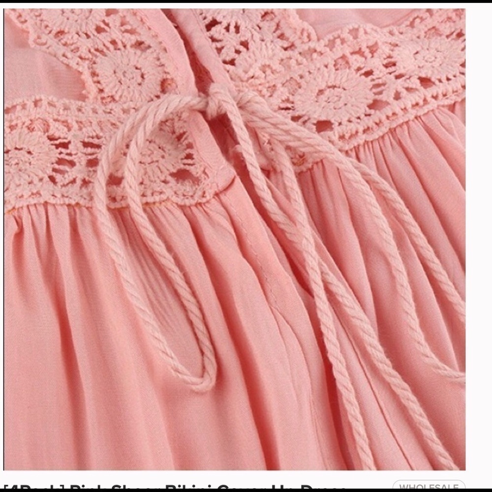 Sheer PINK BIKINI COVERUPS - Picture 4 of 4